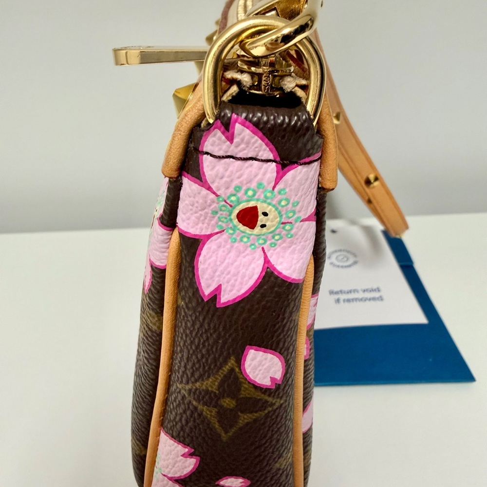 LOUIS VUITTON Monogram Cherry Blossom Takashi Murakami Pochette Accessories Bag - Picture 5 of 11